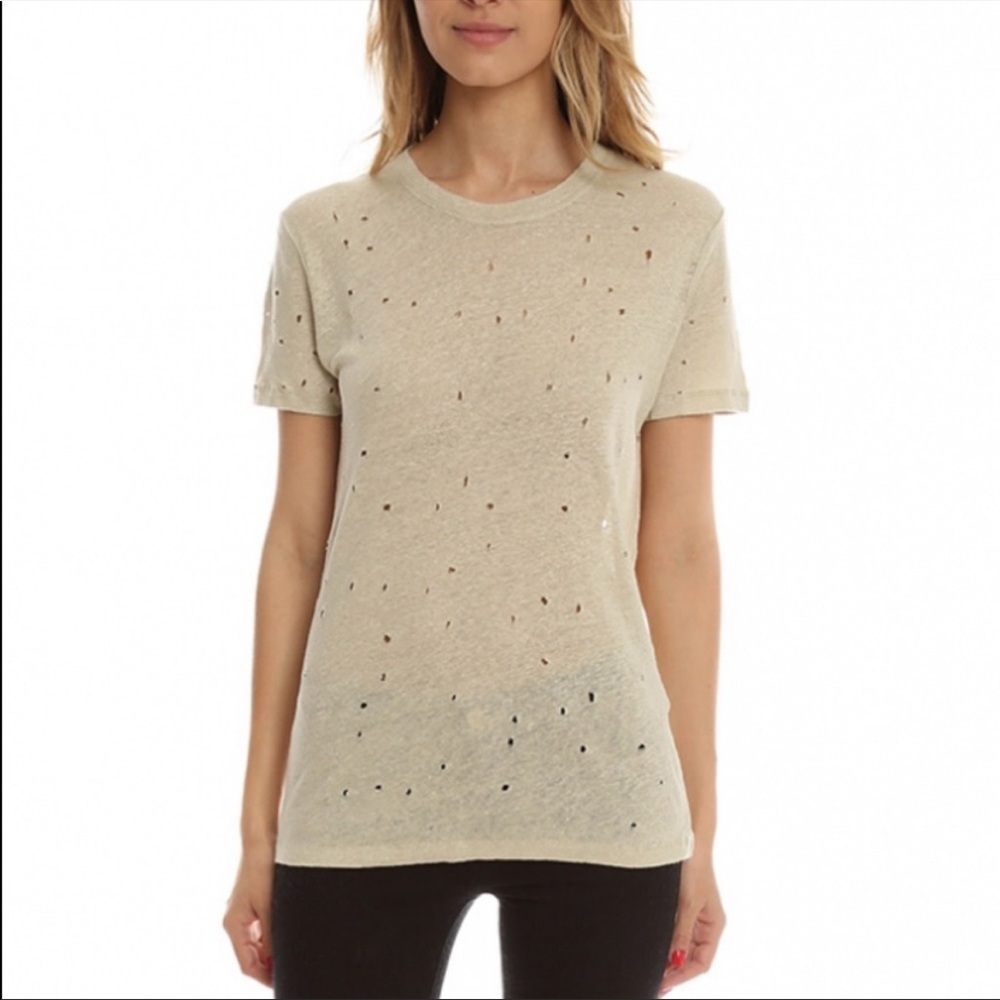 Iro distressed gold shimmer  tee